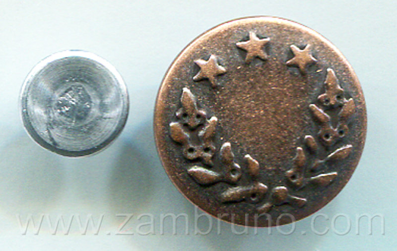 BOTON VAQUERO 24010 METAL LAUREL. CUELLO METALICO MOVIBLE.ACABADOS 2