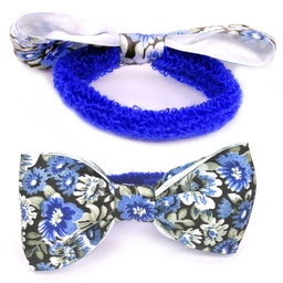 COLETERO 145 LAZO FLORES AZUL  1x6 UD  *